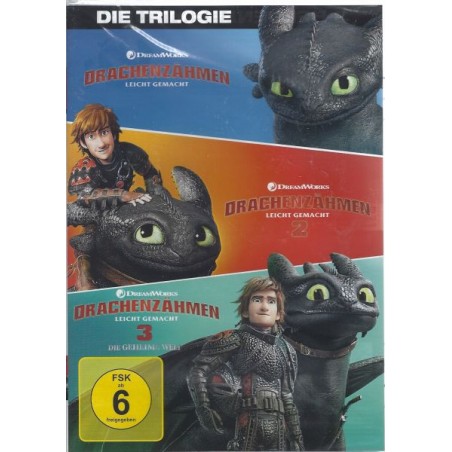Drachenzähmen leicht gemacht 1 bis 3 - Triologie - 3 DVD - Neu / OVP