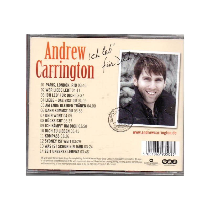 Andrew Carrington Ich Leb Für Dich